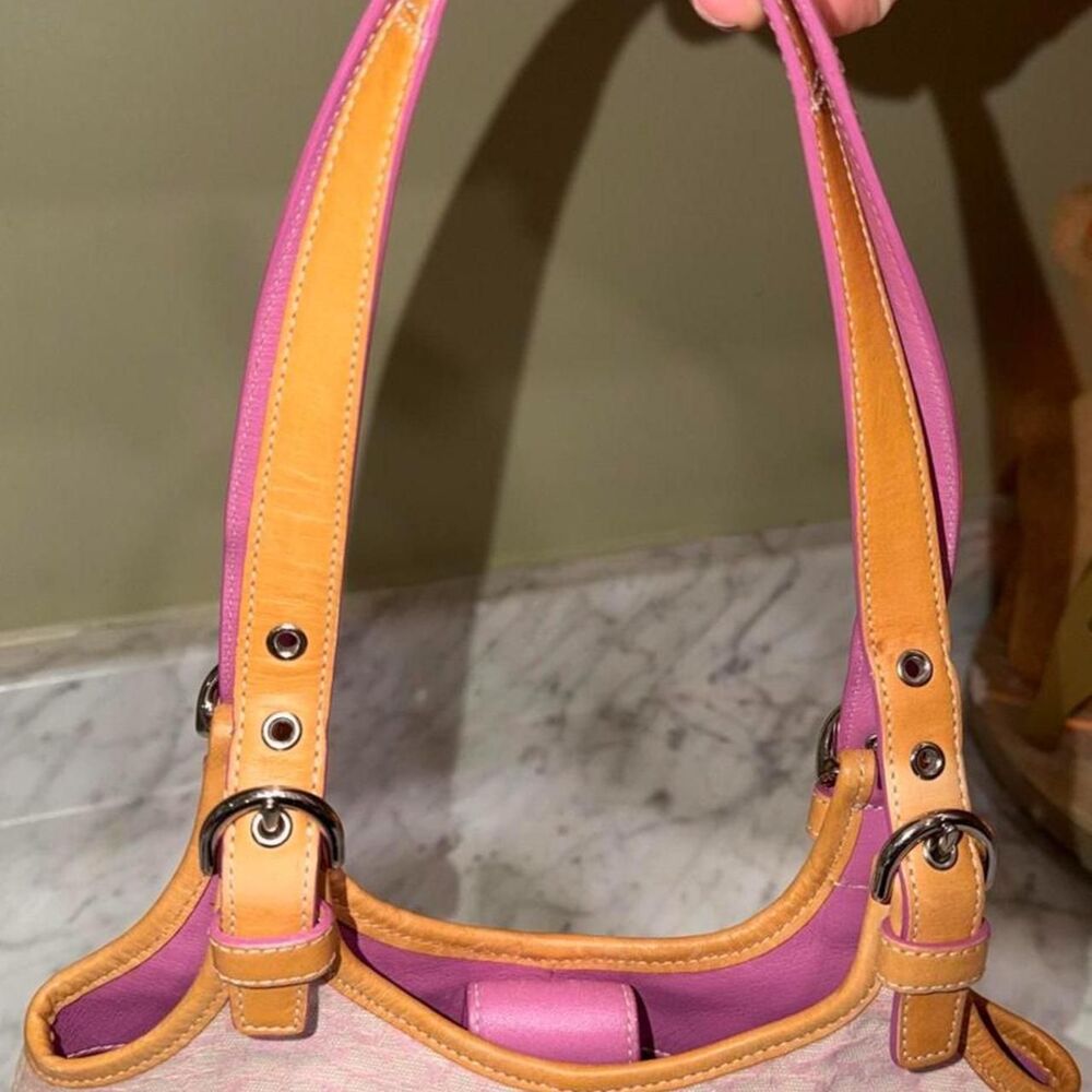 Vintage Coach Signature Pink Hobo Bag (style number 7025) rare - Picture 7 of 8
